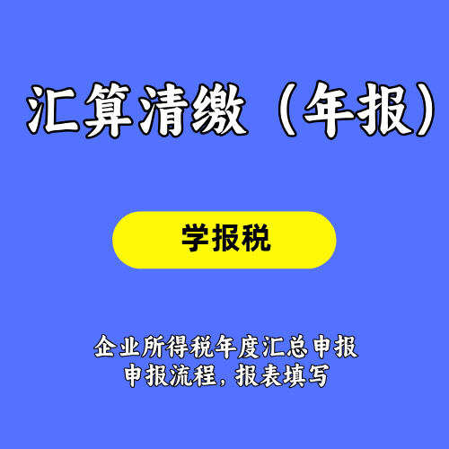 汇算清缴（年报）企业所得税年度申报